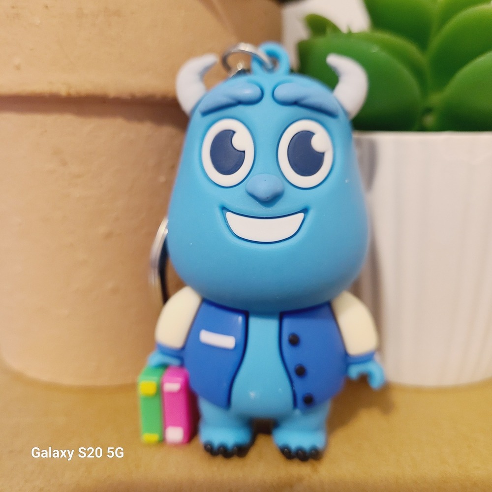 Blue Monster Character Keychain with Suitcase‎ NEW Unisex 2.5 inches Collectible